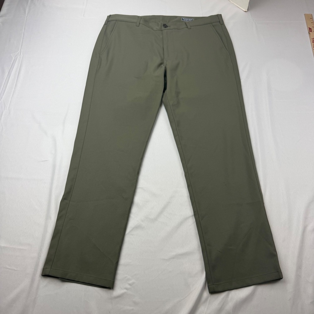Mizzen+Main Baron Chino Athletic Men 36x30 Olive Green Performance Pants BRN-F20